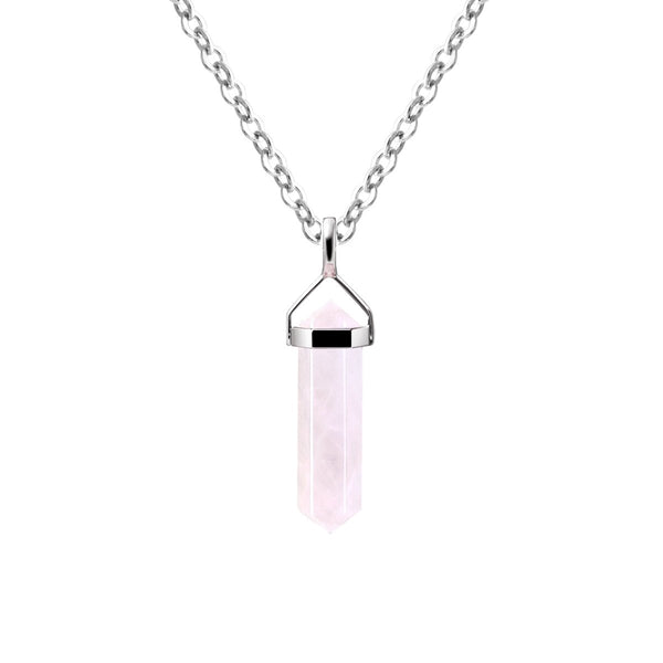 Rough sold Rose Quartz Pendant 1 1/4