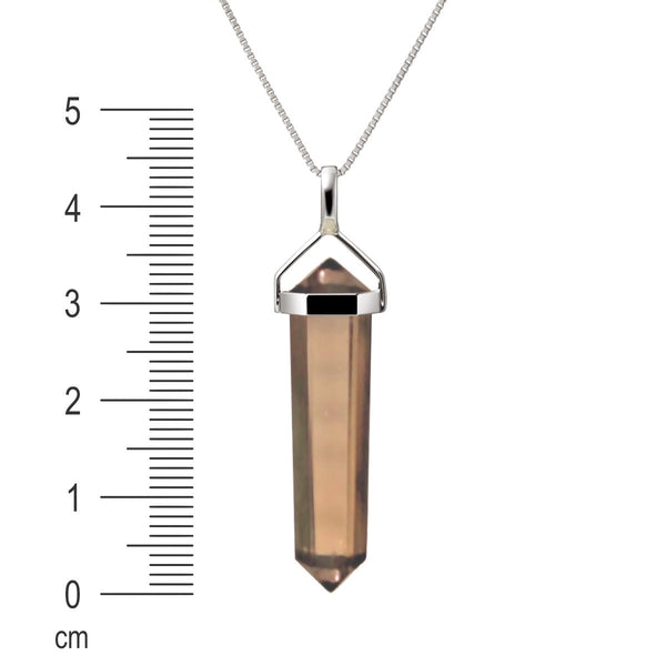 Rough White Quartz, Smoky Quartz Pendant store 2 1/2